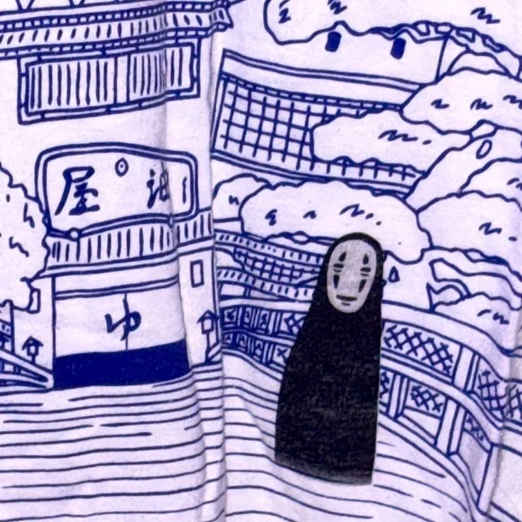 ๋࣭⭑ spirited away graphic T-shirt oversized long - Picture 2 of 3